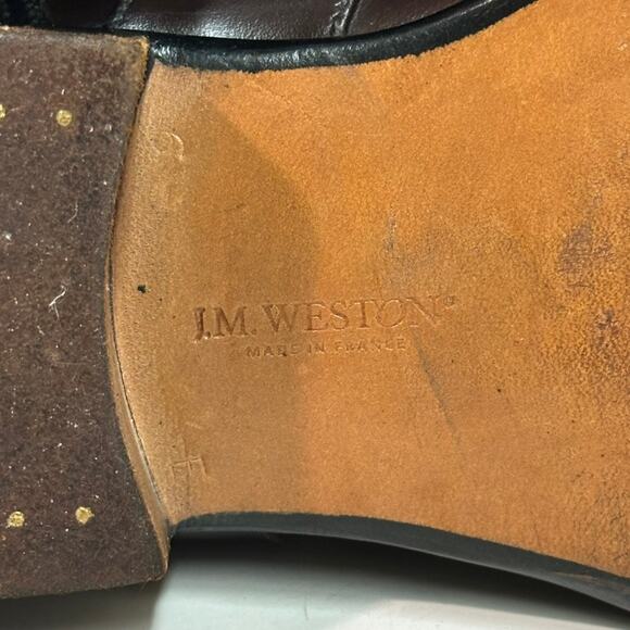 EUC J.M. Weston Beauborg Single Monk Strap Cap Toe Derby France UK 6.5 / US 7.5 - Picture 13 of 14